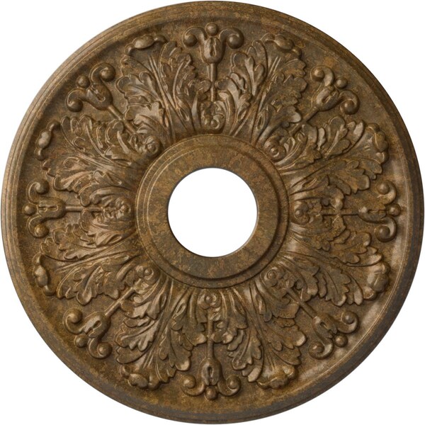 Ekena Millwork Apollo Ceiling Medallion (Fits Canopies up to 5 5/8"), 16 1/2"OD x 3 5/8"ID x 1 1/8"P, Rubbed Bronze CM16APRZS - main